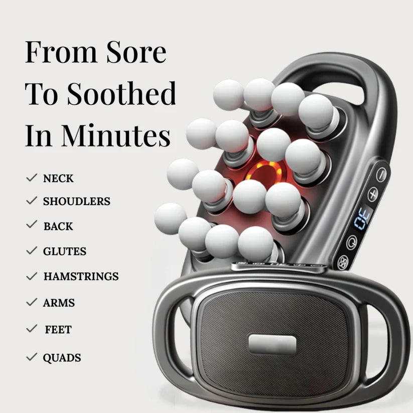 VTT Relief 16 Pro deep tissue massager – 16-head coverage